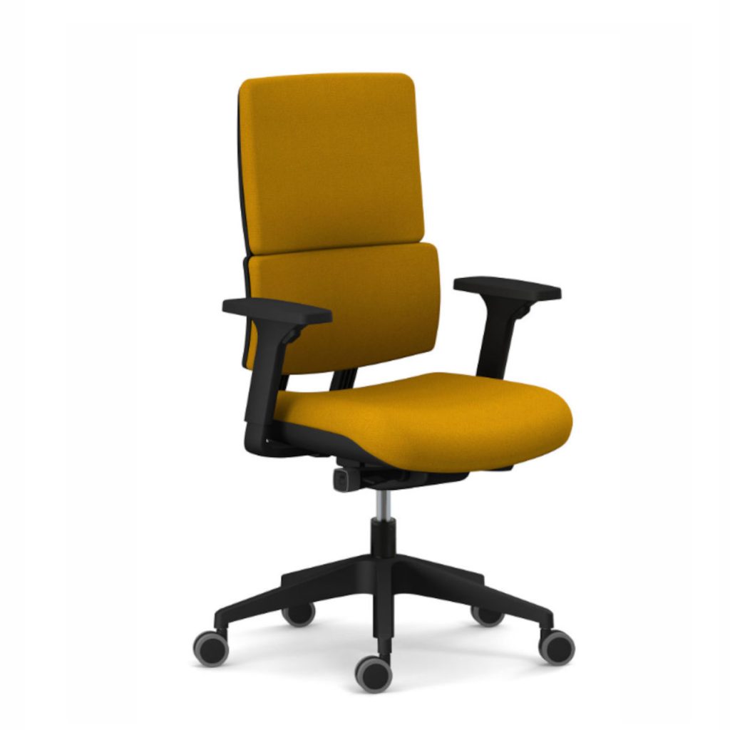 Fauteuil wi-max avec renfort lombaire translation d'assise et accoudoirs 3d